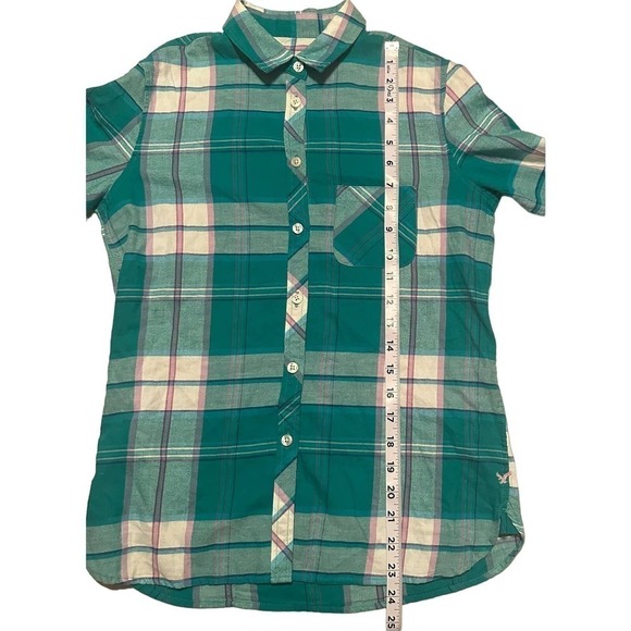 American Eagle Outfitters Teal Flannel Shirt - Picture 8 of 9